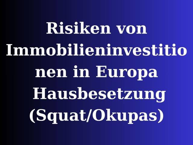 Risiken von Immobilieninvestitionen in Europa vs. Sicherheit in Nordzypern